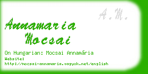 annamaria mocsai business card